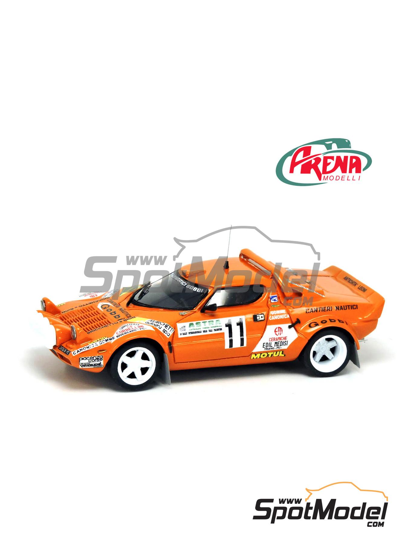 Lancia Stratos HF Piacenza Corse Team sponsored by Gobbi - Rally delle  Valli Piacentine 1980. Car scale model kit in 1/43 scale manufactured by  Arena